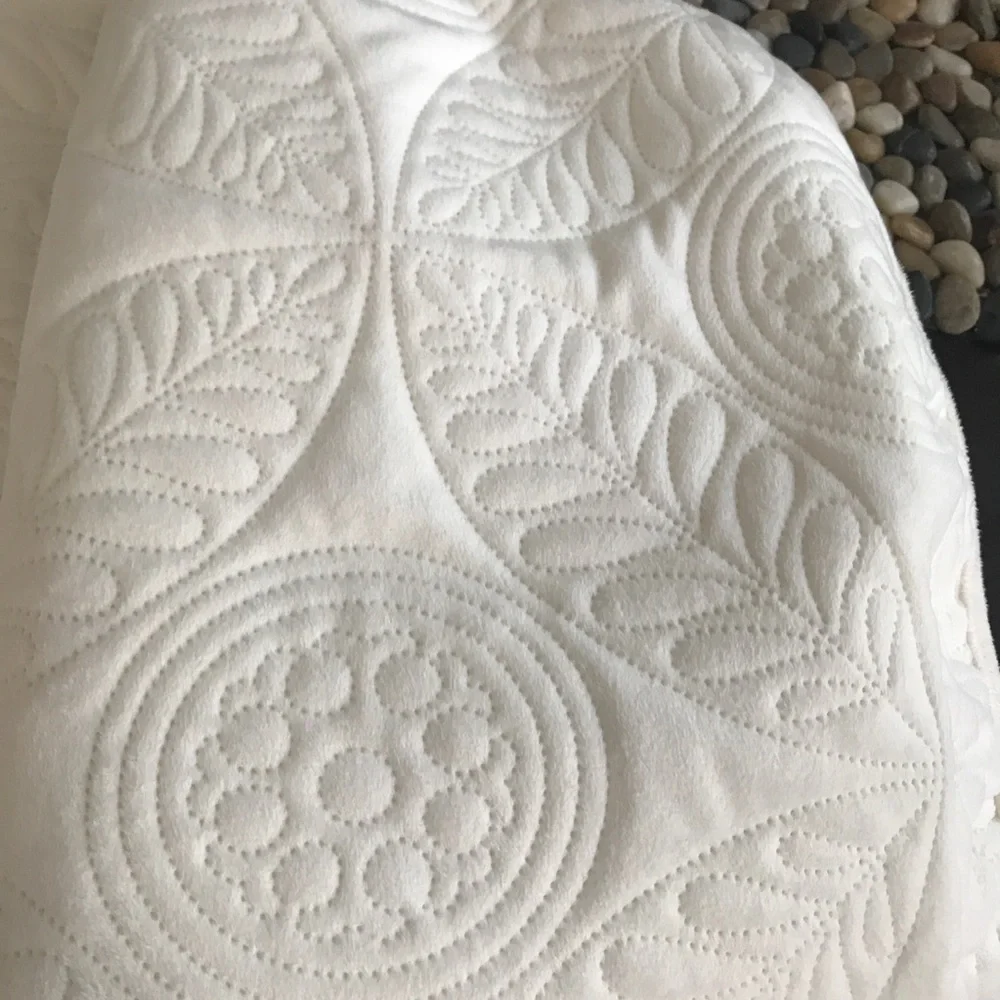 2 Pillow Set MATELASSE Pillowcase Shams Standard Cases white 2PC Set Bedroom bed